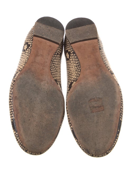 Chloé Leather Animal Print Ballet Flats