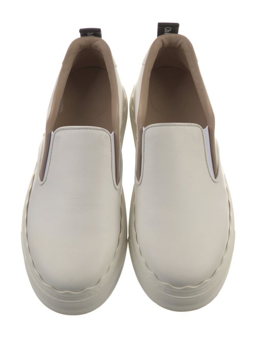 Chloé Leather Scalloped Accent Sneakers