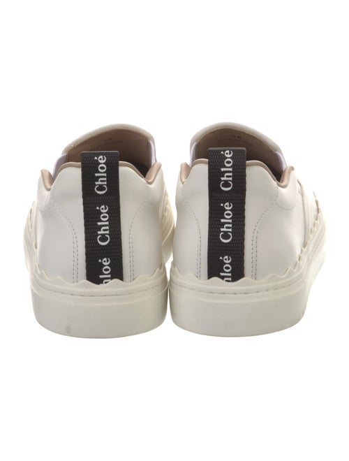 Chloé Leather Scalloped Accent Sneakers