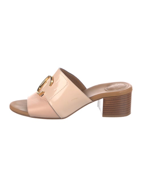 Chloé Leather Cutout Accent Mules