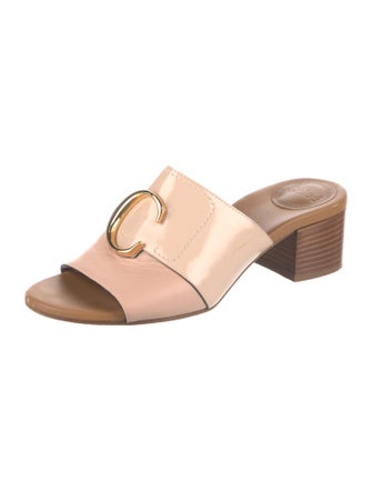 Chloé Leather Cutout Accent Mules