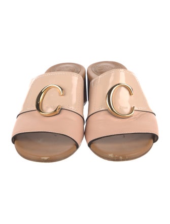 Chloé Leather Cutout Accent Mules