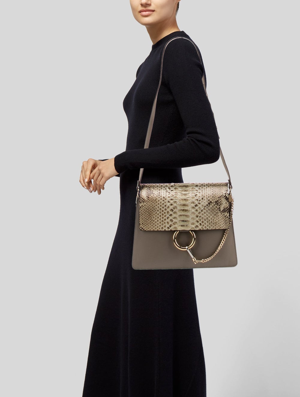 Chloé Chloé Shoulder Bag Neutrals Python Animal P… - image 2