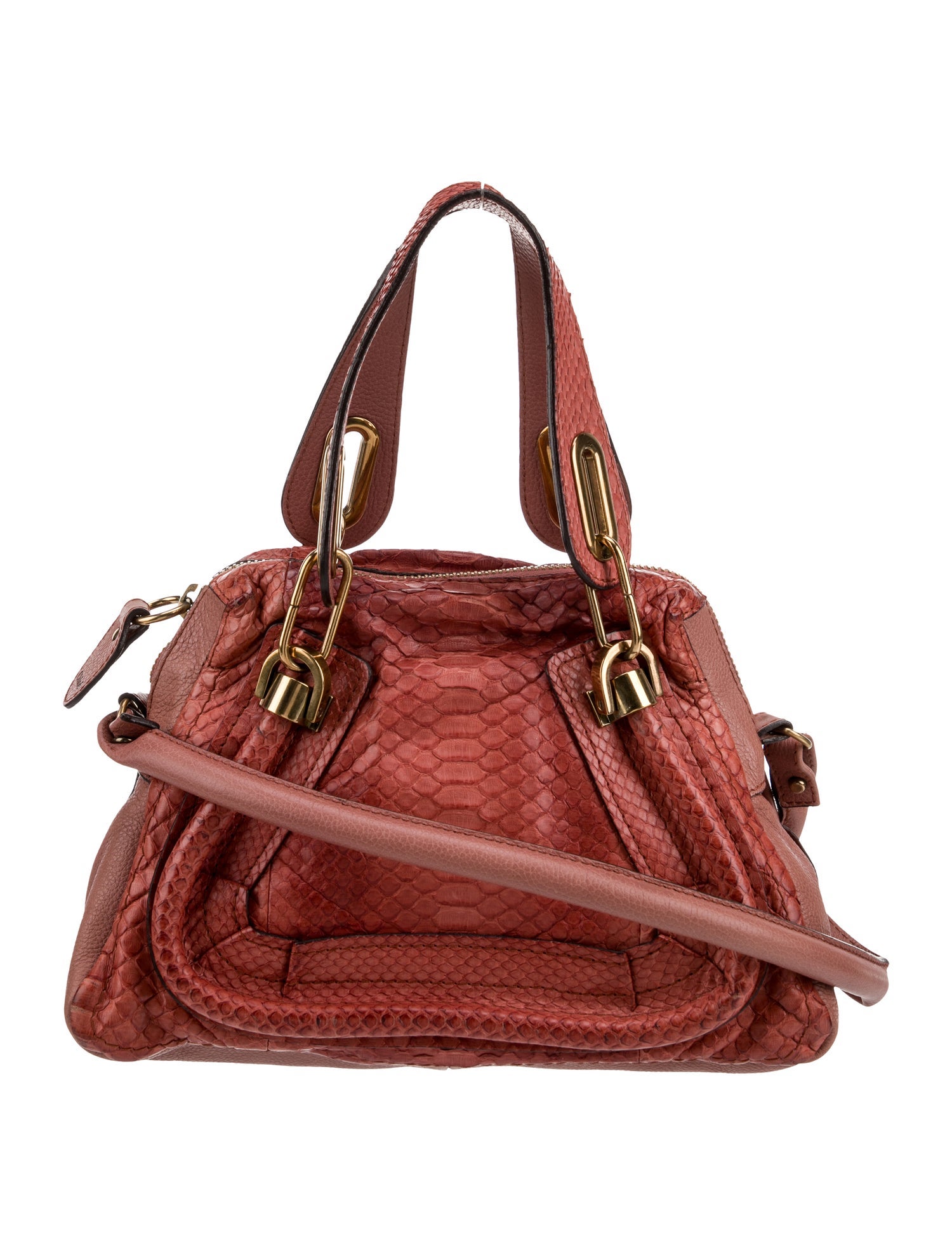 Chloé Snakeskin Top Handle Bag