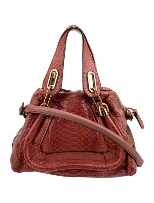 Chloé Snakeskin Top Handle Bag