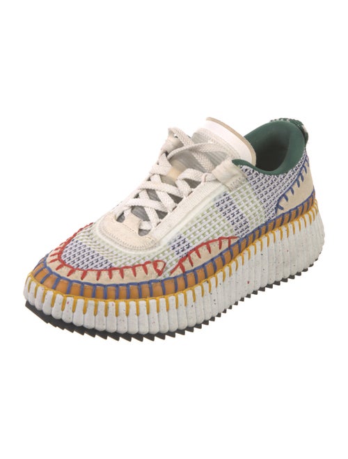 Chloé Colorblock Pattern Mesh Accents Sneakers