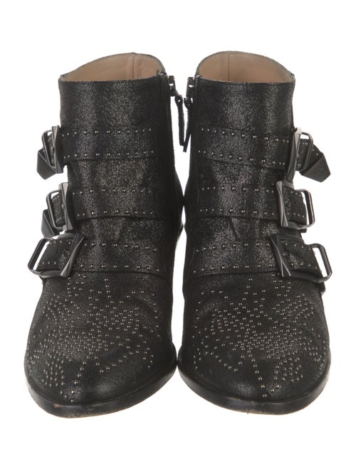 Chloé Leather Studded Accents Western Boots