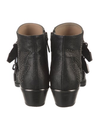 Chloé Leather Studded Accents Western Boots