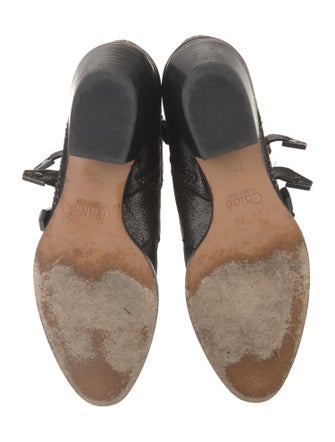 Chloé Leather Studded Accents Western Boots