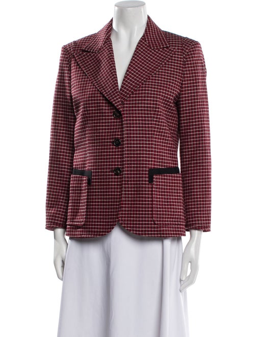 Chloé Virgin Wool Plaid Print Blazer