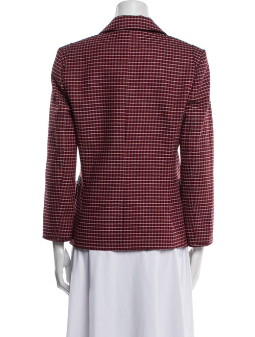 Chloé Virgin Wool Plaid Print Blazer