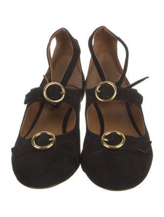 Chloé Suede D'Orsay Flats