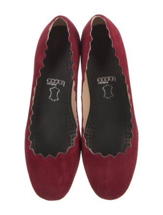 Chloé Suede Scalloped Accent Pumps