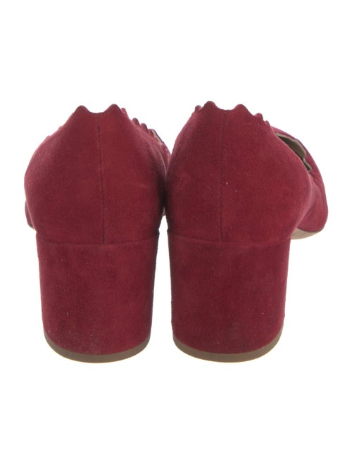 Chloé Suede Scalloped Accent Pumps