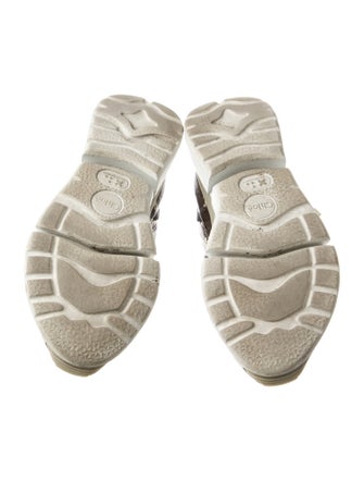 Chloé Leather Colorblock Pattern Sneakers