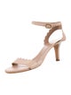 Chloé Leather Scalloped Accent Slingback Sandals