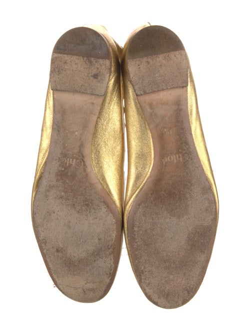 Chloé Leather Scalloped Accent Ballet Flats