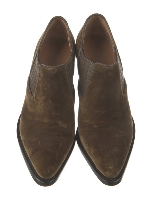 Chloé Suede Whipstitch Trim Boots