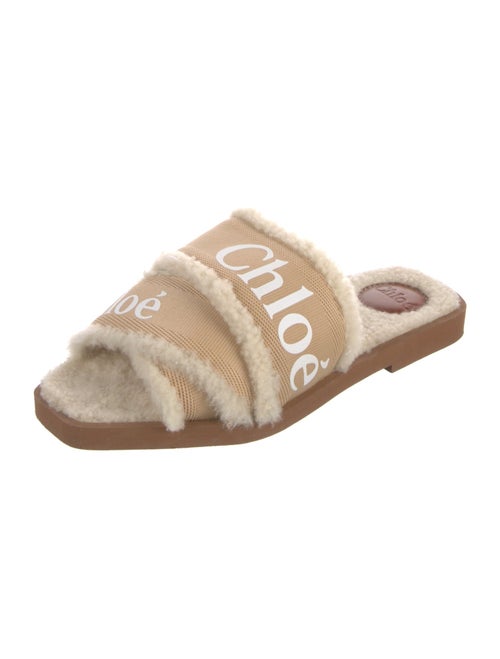 Chloé Canvas Animal Print Slides