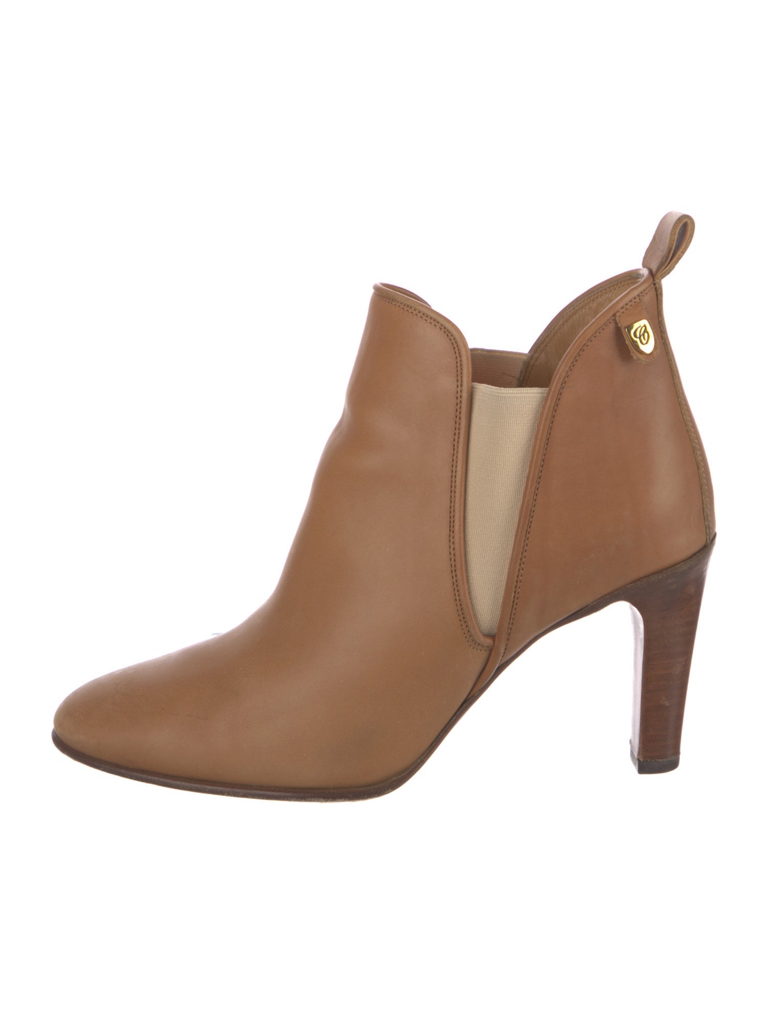 Chloé Leather Whipstitch Trim Chelsea Boots