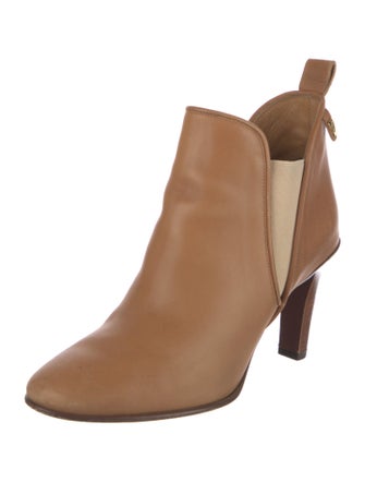 Chloé Leather Whipstitch Trim Chelsea Boots