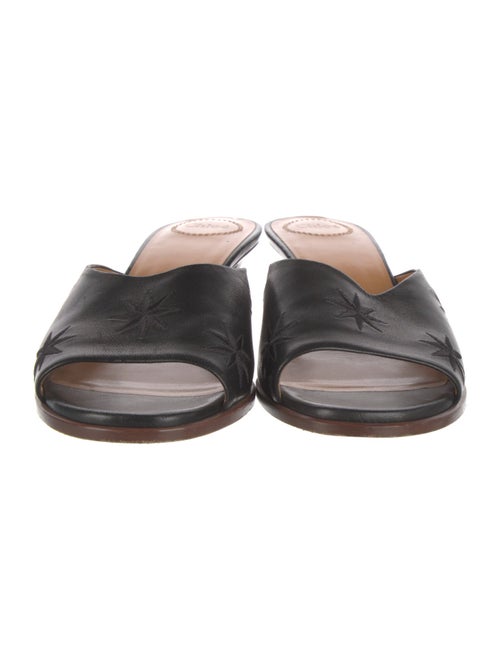 Chloé Leather Embroidered Accent Slides