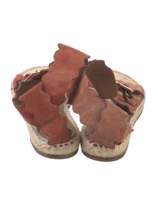 Chloé Suede Whipstitch Trim Espadrilles