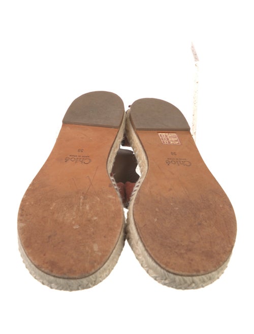 Chloé Suede Whipstitch Trim Espadrilles