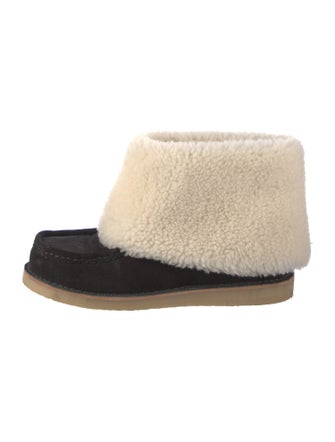 Chloé Suede Fur Trim Boots