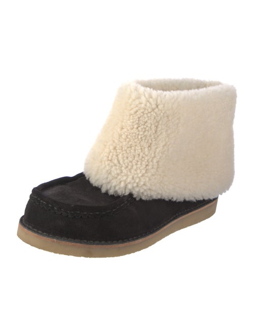 Chloé Suede Fur Trim Boots