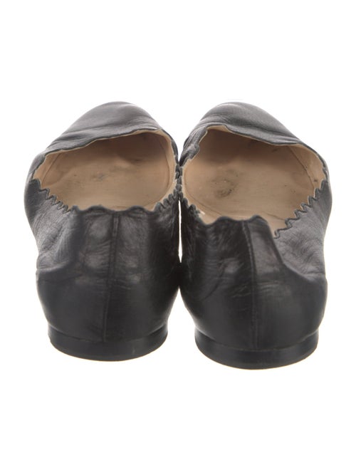 Chloé Leather Scalloped Accent Ballet Flats