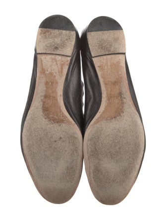 Chloé Leather Scalloped Accent Ballet Flats