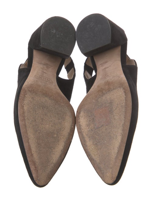 Chloé Suede Scalloped Accent Slingback Pumps