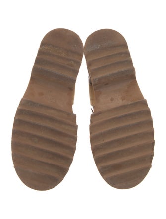 Chloé Suede Colorblock Pattern Lace-Up Boots