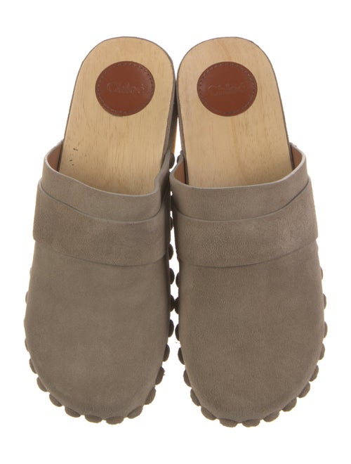 Chloé Suede Studded Accents Mules