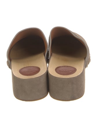 Chloé Suede Studded Accents Mules