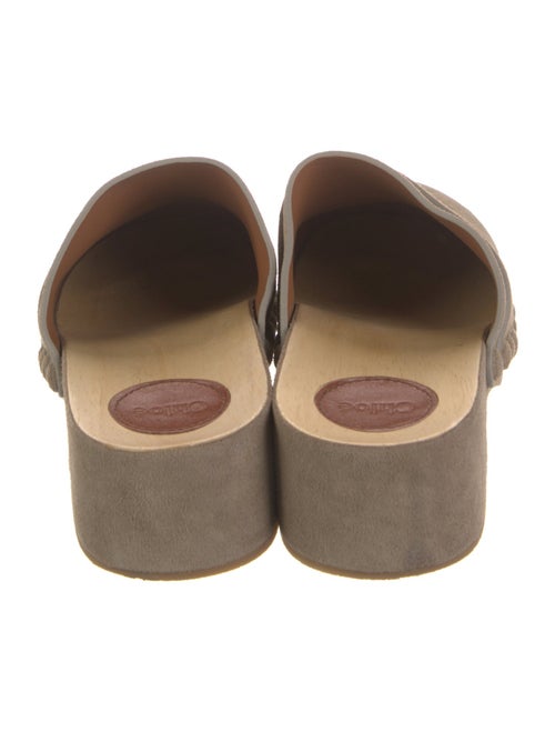 Chloé Suede Studded Accents Mules