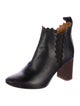 Chloé Leather Scalloped Accent Chelsea Boots