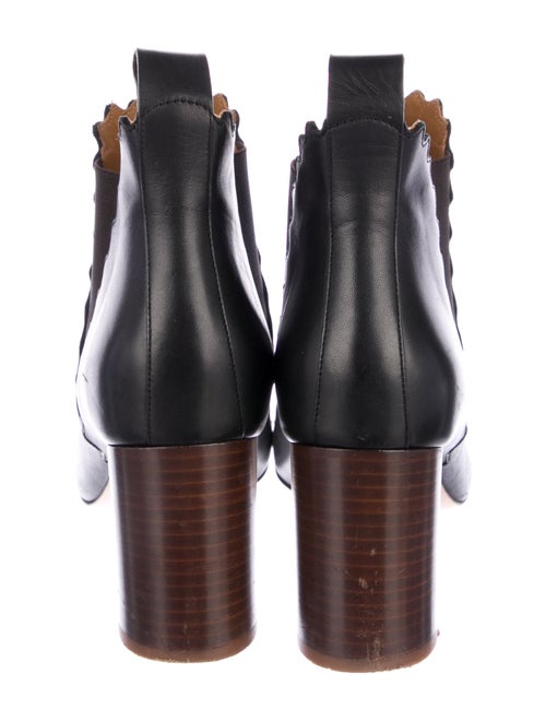 Chloé Leather Scalloped Accent Chelsea Boots