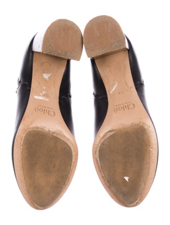 Chloé Leather Scalloped Accent Chelsea Boots