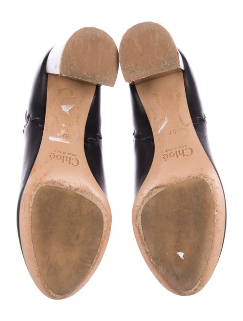 Chloé Leather Scalloped Accent Chelsea Boots