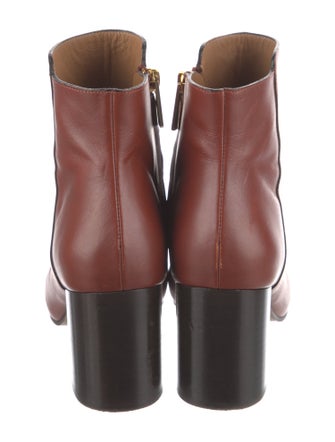 Chloé Leather Colorblock Pattern Lace-Up Boots