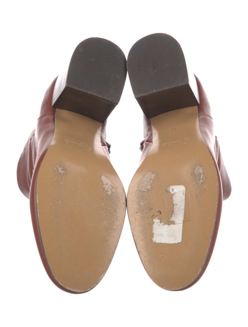 Chloé Leather Colorblock Pattern Lace-Up Boots