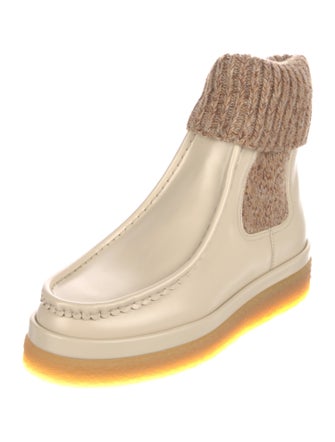 Chloé Leather Colorblock Pattern Chelsea Boots