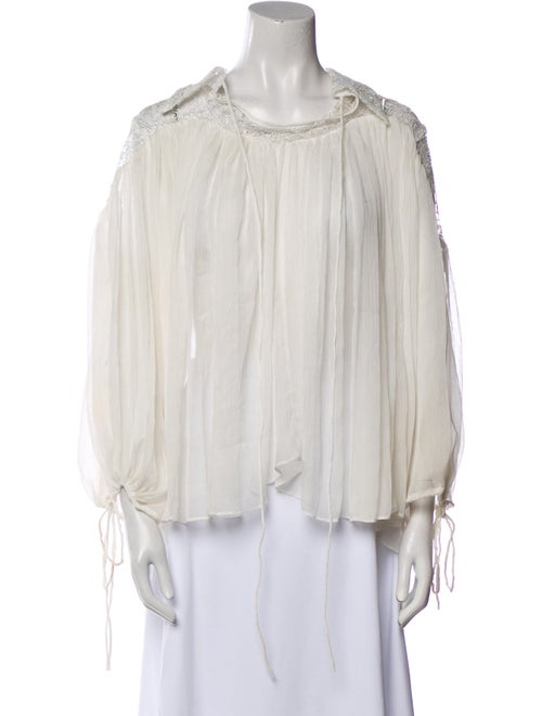 Chloé Silk Scoop Neck Blouse