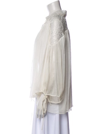 Chloé Silk Scoop Neck Blouse