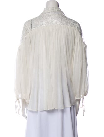 Chloé Silk Scoop Neck Blouse