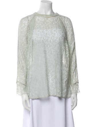 Chloé Lace Bateau Neckline Blouse