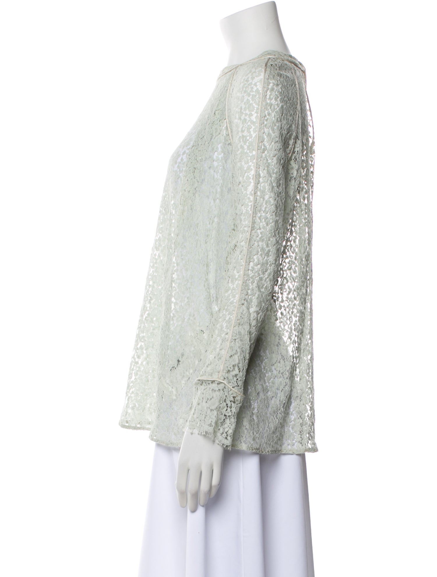 Chloé Lace Bateau Neckline Blouse