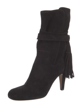 Chloé Suede Tassel Accents Boots